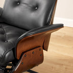 Fauteuil inclinable en similicuir de style moderne du milieu du siècle