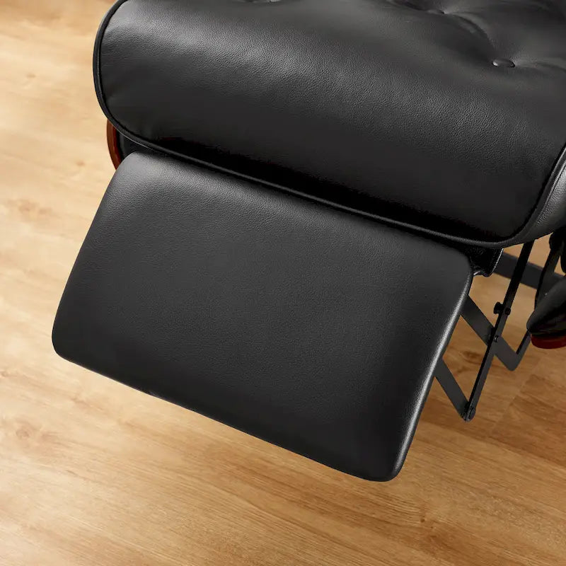 Fauteuil inclinable en similicuir de style moderne du milieu du siècle