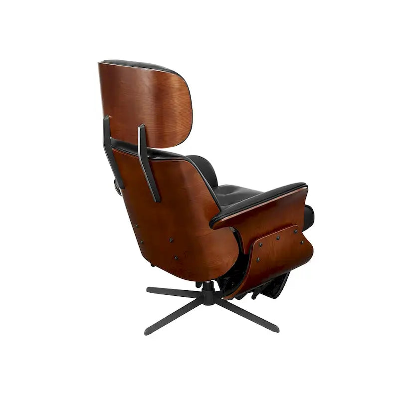Fauteuil inclinable en similicuir de style moderne du milieu du siècle