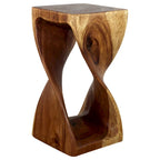 Tabouret Haussmann Original Twist en Bois 12 X 12 X 23 Po Huile de Noyer - 12 x 12 x 23