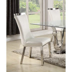 Chaise de salle à manger Amelia à dossier incurvé, blanche, lot de 2 - S/O