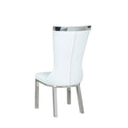 Chaise de salle à manger Amelia à dossier incurvé, blanche, lot de 2 - S/O