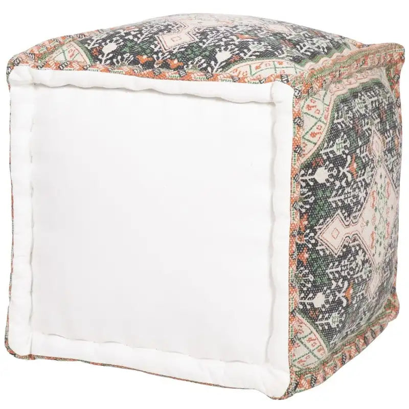 HERAT ORIENTAL Pouf en coton indo tissé main (Inde) - 40,6 x 40,6 x 40,6