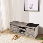 Banc de ferme pour entrée avec coussin – 120 cm