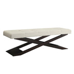 Banc Bosworth 48 po en bois à piètement en X par Classic
