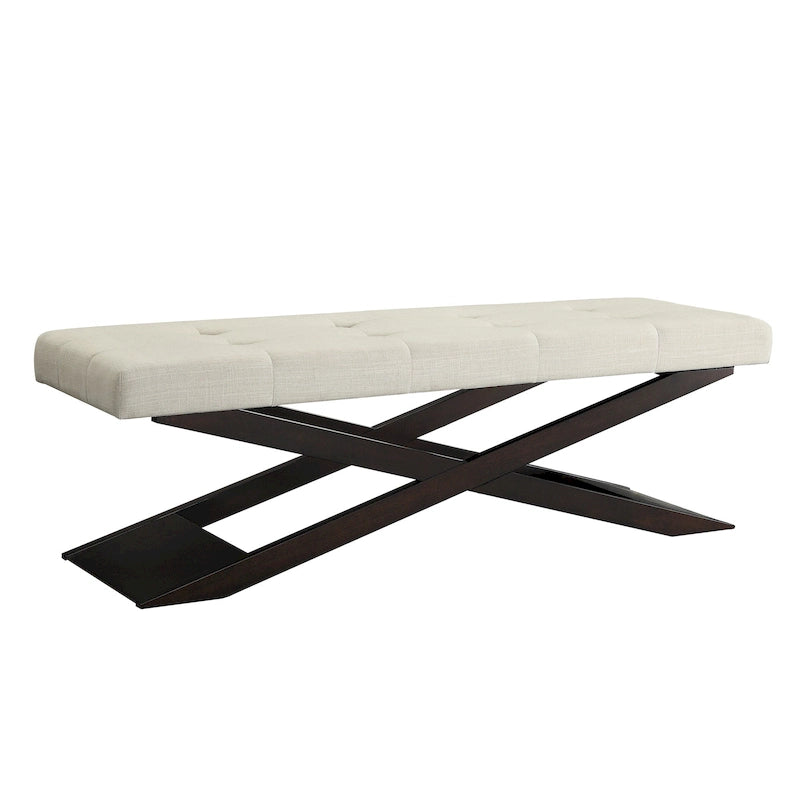 Banc Bosworth 48 po en bois à piètement en X par Classic