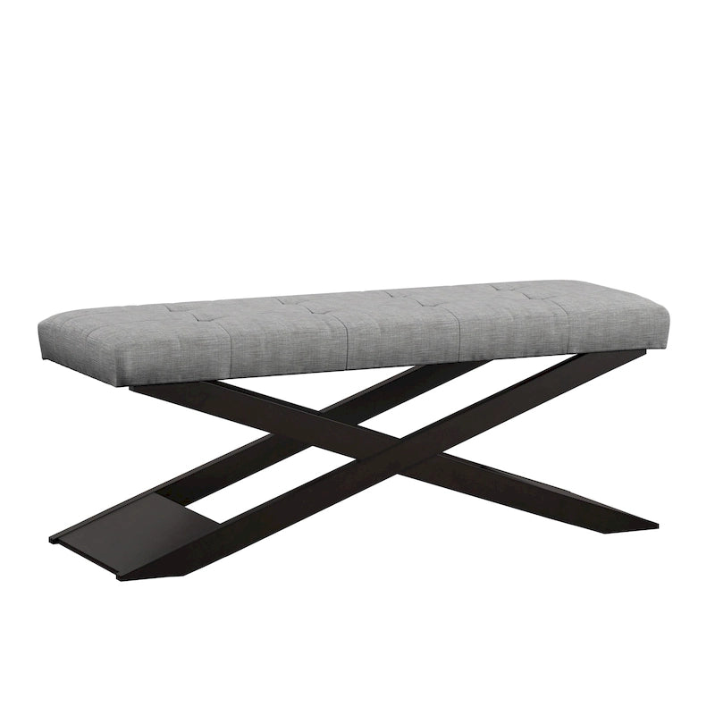 Banc Bosworth 48 po en bois à piètement en X par Classic