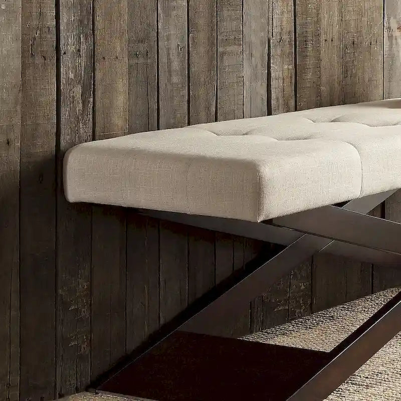 Banc Bosworth 48 po en bois à piètement en X par Classic