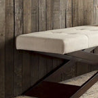 Banc Bosworth 48 po en bois à piètement en X par Classic
