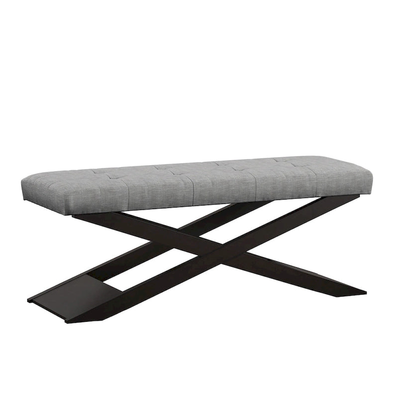 Banc Bosworth 48 po en bois à piètement en X par Classic