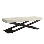 Banc Bosworth 48 po en bois à piètement en X par Classic