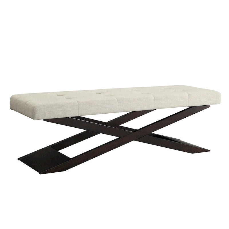 Banc Bosworth 48 po en bois à piètement en X par Classic