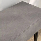 HOMCOM Banc de bout de lit de 99 cm, Banc de couloir rembourré avec pieds en acier, Banc de chambre à coucher, Gris