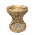 Table torsadée en rotin