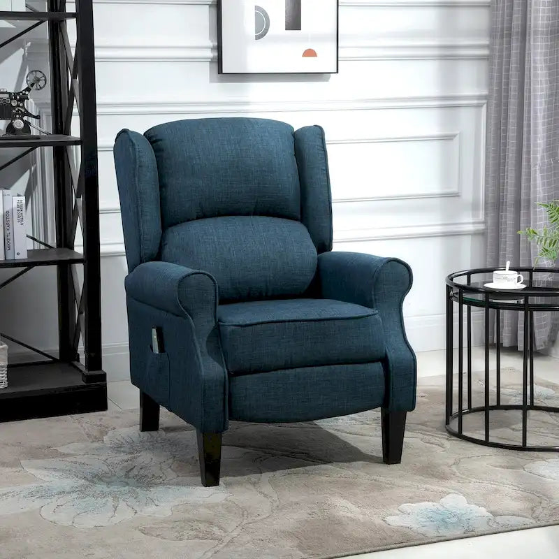 Fauteuil de massage chauffant et vibrant à oreilles, canapé d'appoint rembourré, fauteuil inclinable à dossier basculant avec télécommande