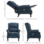 Fauteuil de massage chauffant et vibrant à oreilles, canapé d'appoint rembourré, fauteuil inclinable à dossier basculant avec télécommande