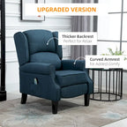 Fauteuil de massage chauffant et vibrant à oreilles, canapé d'appoint rembourré, fauteuil inclinable à dossier basculant avec télécommande