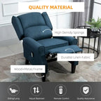 Fauteuil de massage chauffant et vibrant à oreilles, canapé d'appoint rembourré, fauteuil inclinable à dossier basculant avec télécommande