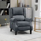 Fauteuil de massage chauffant et vibrant à oreilles, canapé d'appoint rembourré, fauteuil inclinable à dossier basculant avec télécommande