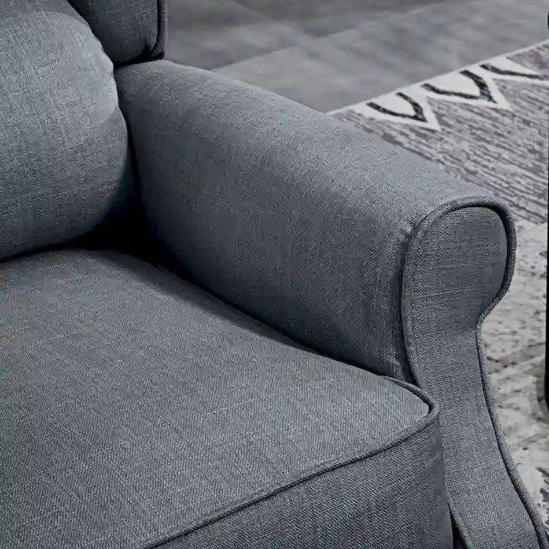 Fauteuil de massage chauffant et vibrant à oreilles, canapé d'appoint rembourré, fauteuil inclinable à dossier basculant avec télécommande