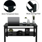 Table basse relevable en verre avec rangement pour salon et bureau à domicile