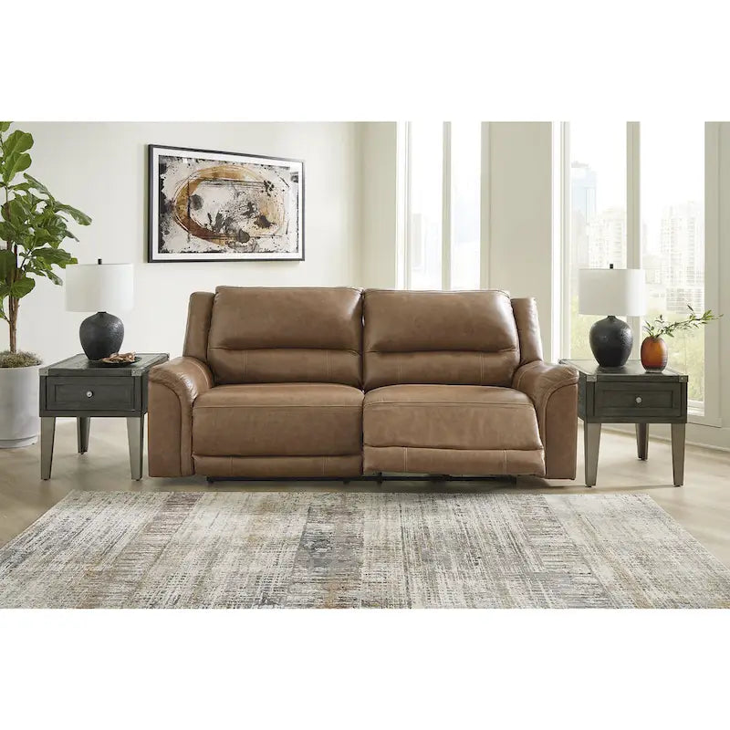 Canapé inclinable électrique Trasimeno Caramel - 92 L x 40 P x 42 H