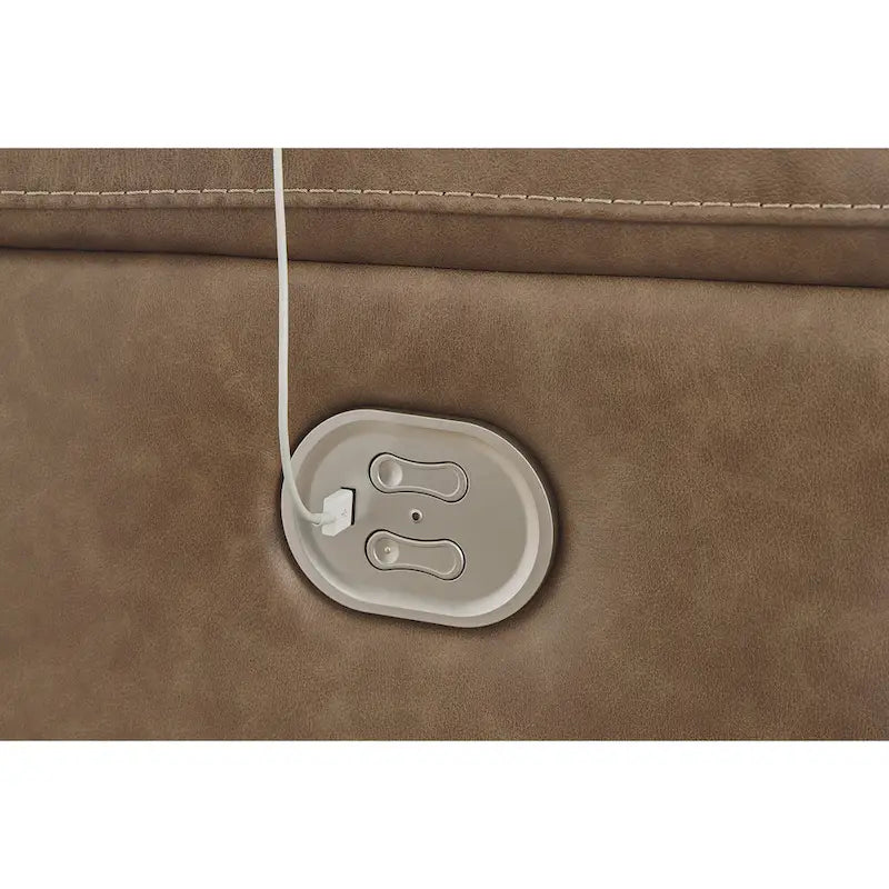 Canapé inclinable électrique Trasimeno Caramel - 92 L x 40 P x 42 H