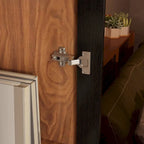 Buffet Enfilade Porte Vitrée Acrylique Meuble d'Appoint Bois Métal Rangement