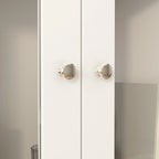 Buffet Enfilade Porte Vitrée Acrylique Meuble d'Appoint Bois Métal Rangement