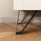 Buffet Enfilade Porte Vitrée Acrylique Meuble d'Appoint Bois Métal Rangement