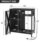 Meuble d'aquarium Moasis avec prises de courant et éclairage RVB 7 couleurs, meuble d'aquarium avec armoire de rangement