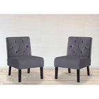US Pride Nixon Lot de 2 fauteuils d'appoint en velours capitonné au dos