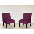 US Pride Nixon Lot de 2 fauteuils d'appoint en velours capitonné au dos