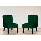 US Pride Nixon Lot de 2 fauteuils d'appoint en velours capitonné au dos