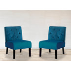 US Pride Nixon Lot de 2 fauteuils d'appoint en velours capitonné au dos