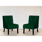 US Pride Nixon Lot de 2 fauteuils d'appoint en velours capitonné au dos