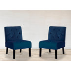 US Pride Nixon Lot de 2 fauteuils d'appoint en velours capitonné au dos