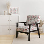 Fauteuil d'appoint et fauteuil à motif géométrique tendance multicolore et rembourré