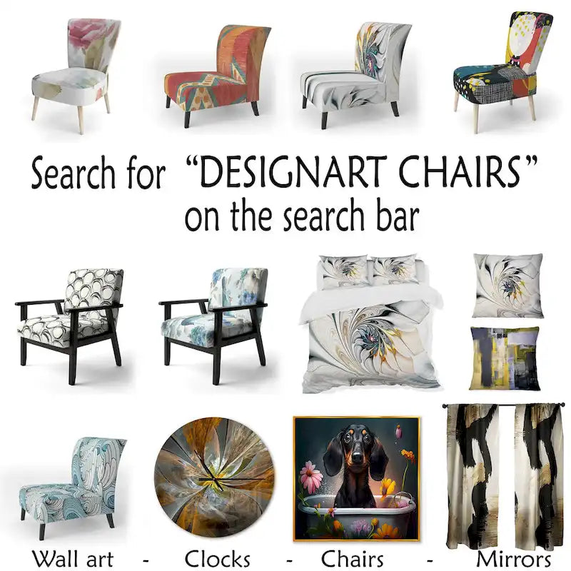 Fauteuil d'appoint et fauteuil à motif géométrique tendance multicolore et rembourré