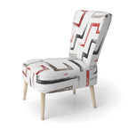 Fauteuil d'appoint et fauteuil à motif géométrique tendance multicolore et rembourré