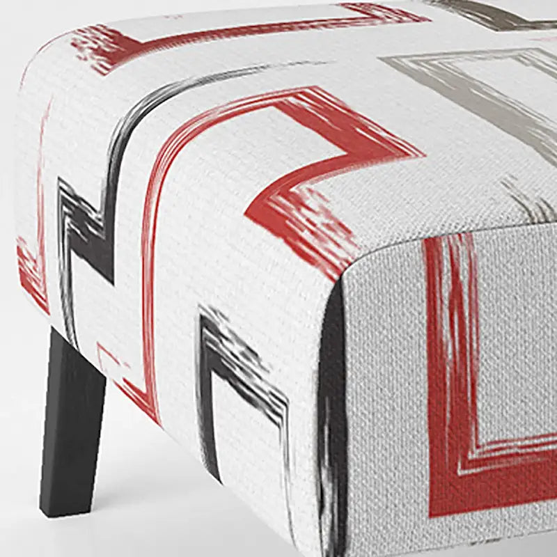Fauteuil d'appoint et fauteuil à motif géométrique tendance multicolore et rembourré