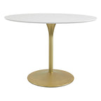 Table à manger ronde à fleurs de 41,25 x 41,25