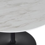 Table à manger ronde à fleurs de 41,25 x 41,25