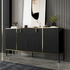 Meuble de Rangement Buffet 4 Portes 2 Tiroirs Supérieurs