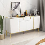 Meuble de Rangement Buffet 4 Portes 2 Tiroirs Supérieurs