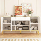 Meuble de Rangement Buffet 4 Portes 2 Tiroirs Supérieurs