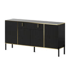 Meuble de Rangement Buffet 4 Portes 2 Tiroirs Supérieurs