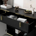 Meuble de Rangement Buffet 4 Portes 2 Tiroirs Supérieurs