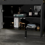 Meuble de Rangement Buffet 4 Portes 2 Tiroirs Supérieurs