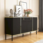 Meuble de Rangement Buffet 4 Portes 2 Tiroirs Supérieurs